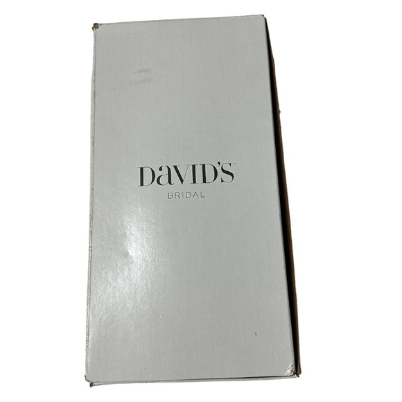 David's Bridal Dyable Gray Satin Platform High Heels Size 7 - Picture 7 of 9